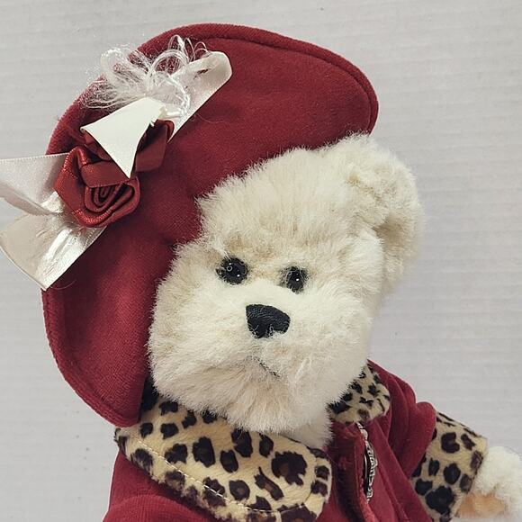 Penny the Sophisticated 13" Plush Bear Stuffed Toy Velvet Victorian Coat - Picture 1 of 9